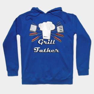 Grill Father Funny BBQ Dad Joke, Graphic Design Barbeque Chef Father's Day Hoodie